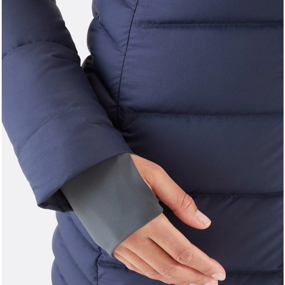 Rab Long Navy Puffer Coat - Picture 4 of 12
